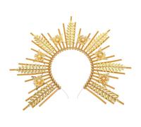 HEMOTON Cerchietto Vintage a Forma di Corona Oro in Metallo e Plastica, Compatto e Facile da Indossare per Party Cosplay e Street Snap