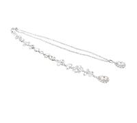 HEMOTON Collana a Catena Posteriore Lunga Pietre Scintillanti Per Donna, Collana Di Sfondo Raffinata Per Look Da Sera e Cerimonie