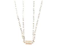 HEMOTON Collana per Due Creativa in Metallo Inossidabile Chiusura Magnetica e Design a Vite, Accessorio Minimalista per Clavicola, per Decorazione Quotidiana