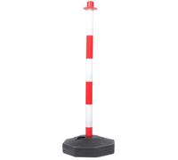 HEMOTON Colonna Segnaletica Mobile in Plastica Rossa e Bianca con Ruote, Paletto di Delimitazione Multi-funzionale ad Alta Elasticità per Garage e Sicurezza Sul Lavoro