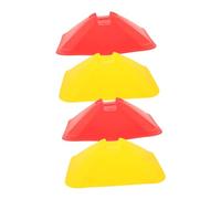 HEMOTON Coni da Calcio a Disco Professionali in PE Resistenti 4 Pezzi, Marcatori per Allenamento Agilità Calcio e Basket, Accessori Sportivi per Percorsi e Segnaletica Campi