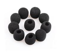 HEMOTON Copertura Antivento in Schiuma Per Microfono Lavalier Piccolo 10 Mm, Set Da 10 Pezzi Nero, Parabrezza Antivento Per Microfono Da Studio e Cuffie, Protezione Vento Per Registrazione Audio