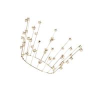 HEMOTON Corona a Cinque Punte in Cristallo Elegante per Sposa e Decorazione Torta di Compleanno Accessorio Delicato per Chioma Donna