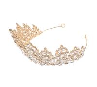 HEMOTON Corona Barocca Strass per Sposa Cerchietto da Matrimonio Dettagli Brillanti Accessorio per Capelli Vintage Tiara Elegante per Donna