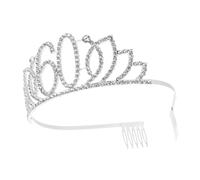 HEMOTON Corona Compleanno Elegante Argento Anni Accessorio Capelli Femminile Delicato e Decorazione Torta Creativa per Donne e Ragazze