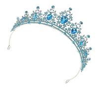 HEMOTON Corona da Sposa Barocca con Cristalli Tiara Vintage per Donna Copricapo Nuziale Elegante per Matrimonio Festa Cosplay e Cerimonie Formali Accessorio Chioma Raffinato Colore