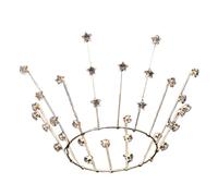 HEMOTON Corona di Compleanno in Metallo Oro Elegante e Sfarzosa, Accessorio Decorativo per Chioma e Torta, per Feste a Tema Re e Shower