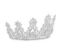 HEMOTON Corona di Cristalli in Lega Copricapo Nuziale Elegante per Sposa Fascia per Capelli Scintillante per Matrimonio Compleanni Feste
