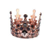 HEMOTON Corona Matrimoni e Accessorio Torta Nera in Decorativa per Lega Strass Elegante Delicato Compleanno Torte di Ragazze