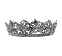 HEMOTON Corona Re Uomo Regale Vintage Tiara Reale per Compleanni Prom e Halloween Accessorio Capelli Elegante per Feste e Cosplay