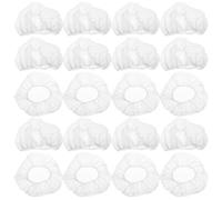 HEMOTON Cuffie Tessuto Getta Cappello Cupola per Chioma 50 e a Pezzi Usa Traspirante Non Elastico Bianco per Infermiere e Servizio Alimentare