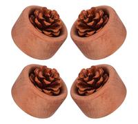 HEMOTON Diffusore in Legno di Ebano 4 Pezzi per Oli Essenziali, Blocco Diffusore di Fragranze Naturale per Aromaterapia Domestica, Silenzioso e Facile da Usare per Soggiorno,