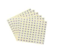 HEMOTON Etichette Adesive Numerate Rotonde Autoadesive Beige per Facile Identificazione, 15 Fogli per Organizzazione Ufficio e Gestione Archivi