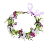 HEMOTON Fascia per Capelli da Damigella d Onore Fiori Artificiali Copricapo Floreale Bohémien Ghirlanda di Fiori per Donne Accessori per Capelli per Matrimoni Compleanni Feste e Festival