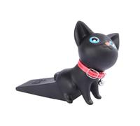HEMOTON Fermaporta a Forma di Gatto in PVC Nero Cuneo Inferiore | Protezione per Porte Interne, Adatto a Casa e Zone per Animali, Delicato sui Pavimenti Colore Casuale