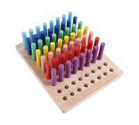 HEMOTON Finger Rehabilitation Training Pegboard in Legno, Bastoncini Colorati, Migliora la Destreza delle Dita e le Abilità Motorie Fine per Uso Quotidiano e Riabilitazione al Letto