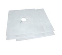HEMOTON Fogli Protettivi Per Fornelli A Gas Resistenti Pretagliati Set Da 4 Pezzi Rivestimenti Per Forno Argentati