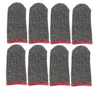 HEMOTON Game Finger Cover 10 Pezzi in Silver Fiber Ultra-thin Touch | Nero, Anti-slip e Fast Dry, Copertura Dita per Gameplay Mobile, Confezione da 10 Pezzi