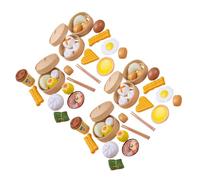 HEMOTON Giocattoli Cucina Colazione Cinese 58 Pezzi Dim Sum Bastoncini Fritti Zongzi Panino al Vapore Giocattoli Interattivi per Bambini Sviluppo Abilità Adatto per Ristorante
