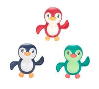 HEMOTON Giocattoli da Bagno per Piccoli a Forma di Pinguino Carica a Molla, Set da 3 Pezzi Colorati per Giochi in Vasca e Doccia, Giocattoli Creativi senza Batteria per Bagnetto Sicuro