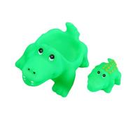HEMOTON Giocattoli da Bagno per Set 2 Pezzi a Forma di Coccodrillo in Pvc Sicuro senza Spigoli, Giocattoli Galleggianti per Vasca, Stimolazione Uditiva e Decorazione Cameretta