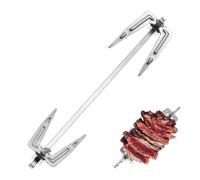 HEMOTON girarrosto torrefazione denti forchetta arrosto forchetta per friggitrice ad aria forchetta per pollo arrosto forche per tacchini forchette da barbecue Acciaio inossidabile Argento