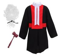 HEMOTON Giudice uniforme per bambini, costume da giudice per bambini, per l'asta di giudice per bambini, costume di Halloween per bambini, ragazzi, vestiti per bambini, abbigliamento per bambini,