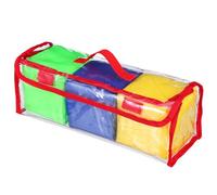 HEMOTON Grandi Dadi Tascabili con Tasche Trasparenti per Carte Educative, Set da 3 Pezzi per Gioco Didattico in Classe, Sviluppo Intellettuale e Coordinazione Occhio-mano per Ragazzo