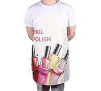 HEMOTON Grembiule Da Cucina Donna in Cotone E Lino Con Stampa Smalto Per Unghie Grembiule Antimacchia E Resistente All'Olio Per Nail Tech Chef E Salone Di Unghie