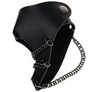 HEMOTON Guanto in Pelle da Donna senza Dita Stile Punk Catena Gotica, Accessorio per Feste Halloween e Discoteche, Dettaglio Borchie per Costume Rock