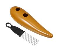 HEMOTON Guiro Per Ragazzo Ragazza Con Raschietto Strumento Musicale Giocattolo in Metallo e Plastica Facile Da Usare Per Migliorare Abilità Musicali e Ritmo