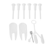 HEMOTON Kit 9 Pezzi Tappi di Arresto Aria per Palla da Yoga in Plastica con Ugelli Valvola e Strumenti di Rimozione per Pallone Gonfiabile Fitness, Accessori per Esercizi di Stabilità