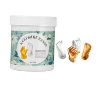 HEMOTON Kit per Impronte 3d Ragazzo Ragazza Polvere per Modelli Mani e Piedi in Oro, Facile da Usare, come Regalo Nascita per Shower e Eventi Importanti