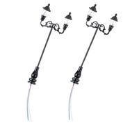 HEMOTON Lampioni in Miniatura per Fai da Te 2 Pezzi, Lampade Decorative a LED Bianche per Decorazioni Casa in Miniatura e Modelli di Paesaggio, Accessori per Diorama e Tavoli da Gioco