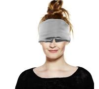 HEMOTON Maschera per Dormire con Tappi per Le Orecchie, Custodia da Viaggio, Maschera per Dormire Traspirante in Simil Seta, Benda Oscurante Al 100% per Chi Dorme di Lato, Yoga, Pisolino, Riposo