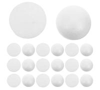 HEMOTON Mezze Sfere e Incollare 70 Pezzi in Schiuma Bianca da 5cm e Lavoretti Creativi, Facili da Dipingere per Decorazioni Natalizie per Feste e Progetti Artistici