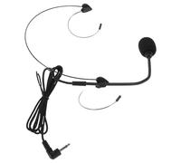 HEMOTON Microfono Auricolare a Testa con Filo Nero, Metallo e Gomma | Design Over Ear con Gancio, Omnidirezionale, Plug Curvo 3, 5l, per Eventi e Guide