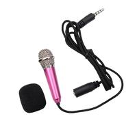 HEMOTON Microfono Mini Wireless Rosa in Lega di Alluminio Cavo da 150cm, Leggero e Facile da Trasportare, Microfono Karaoke Portatile per Computer e Laptop Auricolari Colore Casuale