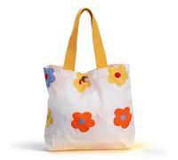 HEMOTON Mini Borsa Mano in Tela Floreale Cotone, Donna Ragazze | Borsa di Tela Donna Tutta Floreale, Mini Borsa Mano, Uso Quotidiano e Centro Commerciale, Finitura Curata