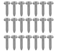 HEMOTON Mini Chiodini Strumenti Pratici e Decorativi 50 Pezzi in Metallo Argento Due Piedi per Artigianato e Lavori Manuali per Progetti DIY