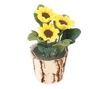 HEMOTON Miniature Flower Bonsai Decoration in Pot Realistic Dollhouse Ornament For Home Decor For And Teens And Safe Materials Detailed Craftsmanship