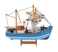 HEMOTON Modellino di Buon Auspicio in Legno Barca a Costiero Rustico e Versatile da Posizionare Decorazione per Soggiorno