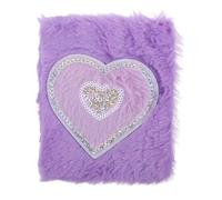 HEMOTON Notebook Mini con Copertina Pelosa Viola Quadernino Resistente per Appunti Disegni e Segreti Adatto per Scuola e Ufficio