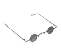 HEMOTON Occhiali da Sole Rotondi Retrò Unisex Leggeri con Montatura Piccola Design Punk Vintage Protezione UV per Feste e Spiaggia Comodi Sospensione Nasale per Uomo e Donna