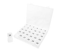 HEMOTON Organizzatore di Pillole Mensile Trasparente da Viaggio 30 Scomparti 3x3 Cm, Custodia Portatile in Pp per Medicinali Giornalieri, Compatta e Leggera per Gestione Farmaci