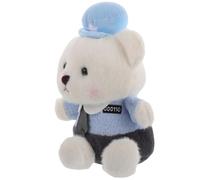 HEMOTON Orsetto di Peluche Poliziotto 35Cm Blu Giocattolo per Morbido e Educativo Regalo di Compleanno per Bambine e