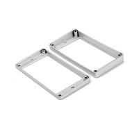 HEMOTON Pair of Curved Humbucker Pickups Mounting Rings for Electric Guitar Metal Frame with Screws Easy Installation Compatible with Various Guitar Models