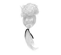 HEMOTON Parrucca Bianca da Giudice per Cosplay Evento Parrucca da Gentiluomo Costume da Avvocato da Spettacolo per Uomo