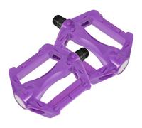 HEMOTON Pedali per Bicicletta in Plastico e Ferro Porpora Grande Piattaforma, Resistenti e Efficienti per Pedaliere di Mountain Bike e Bici da Strada