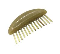 HEMOTON Pettine da Massaggio in Corno Naturale Pettine a Denti Larghi Antistatico e Resistente al Calore Strumento per Chioma per Massaggio del Cuoio Capelluto e Riduzione Nodi Uso